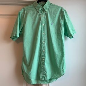 Green Men’s Polo short sleeve button down